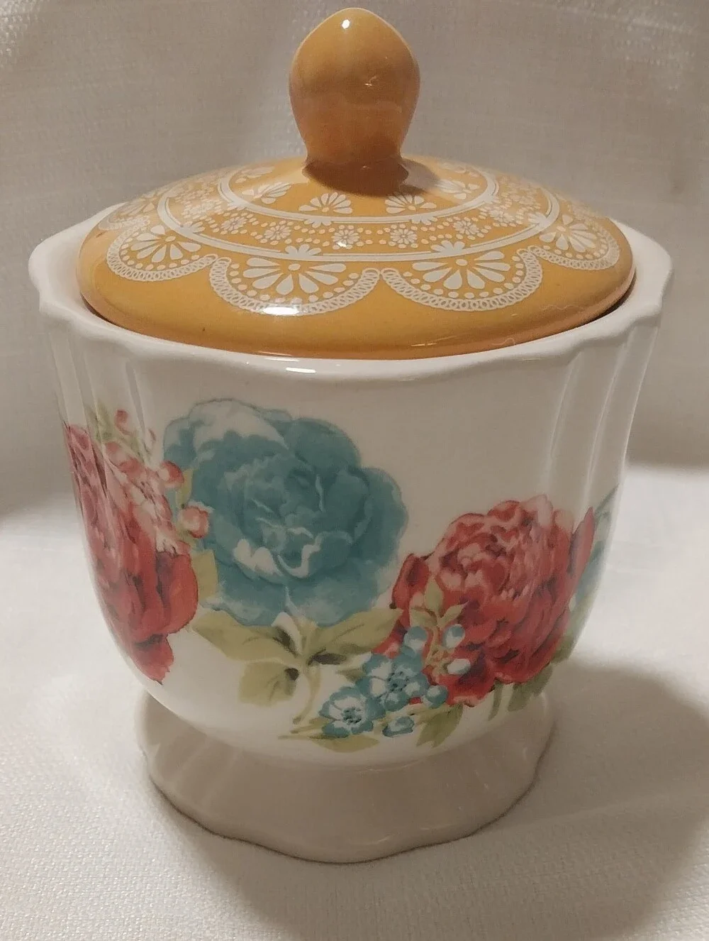 The Pioneer Woman Blossom Jubilee Ceramic Sugar Bowl with Lid